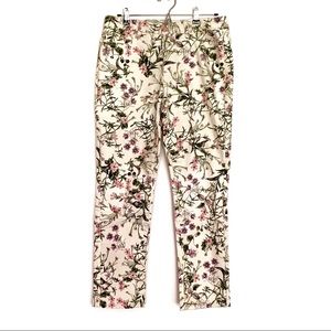 C Wonder Floral Print High-Rise Ankle Jeans